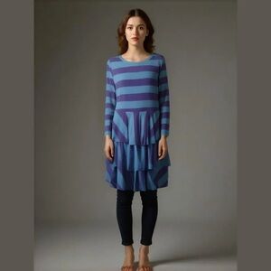 LuLaRoe Blue and Purple Georgia Dress